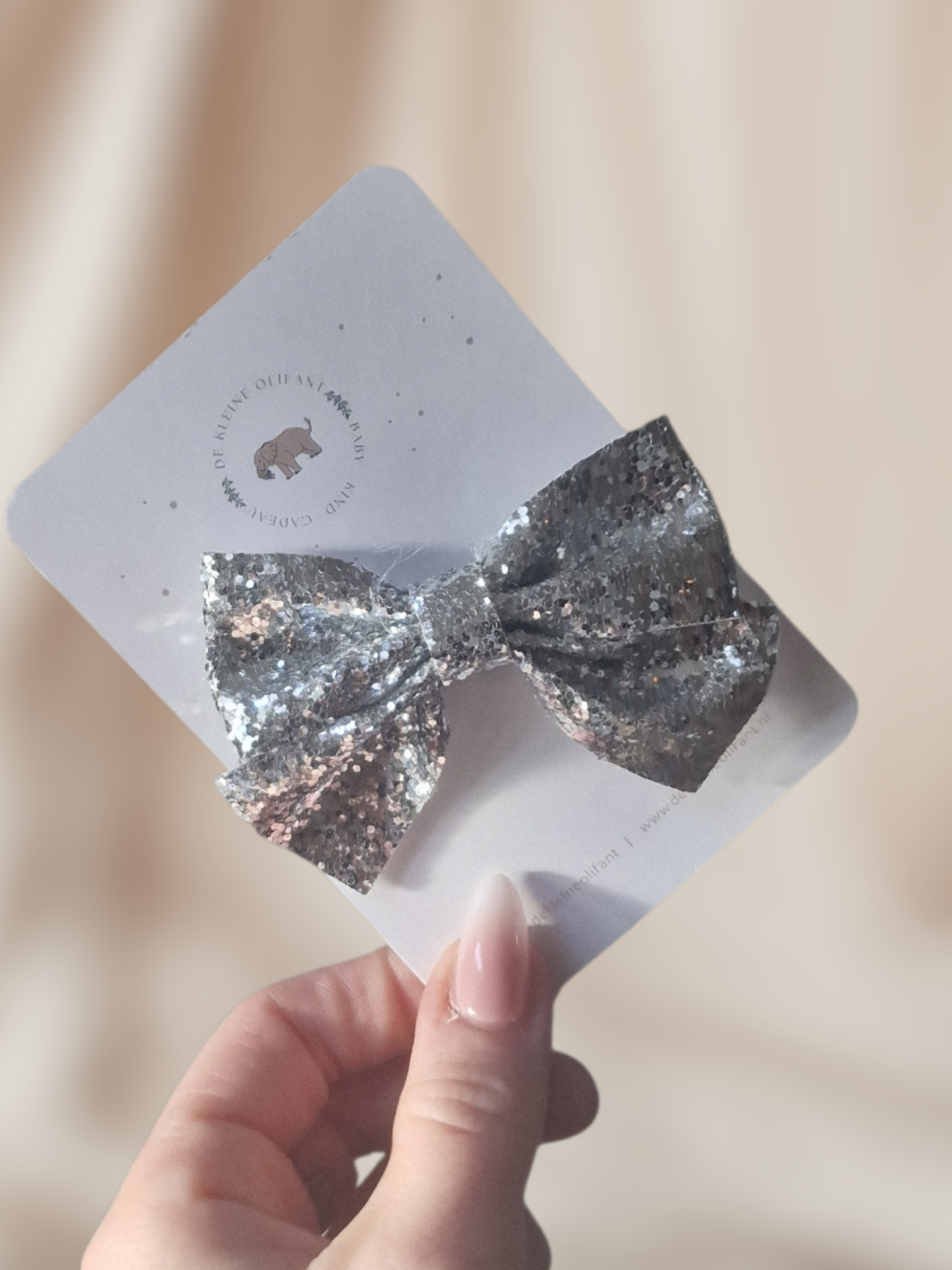 Haarspeld Kind - Strik Zilver