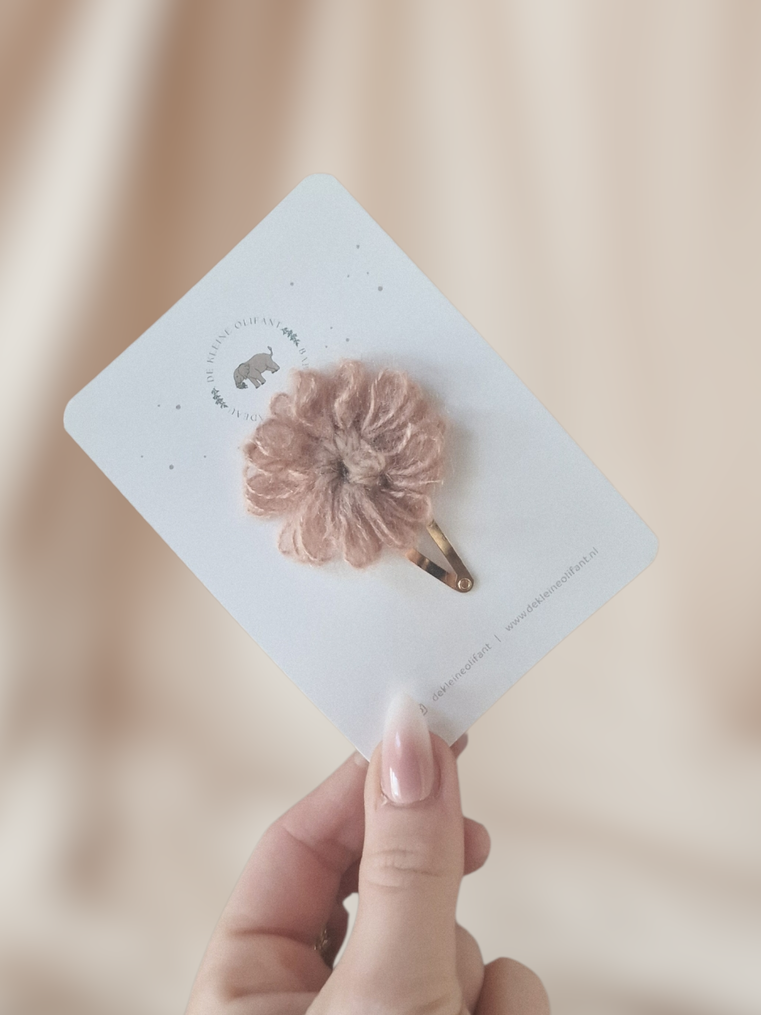 Haarspeldje Kind- Bloem - Bruin