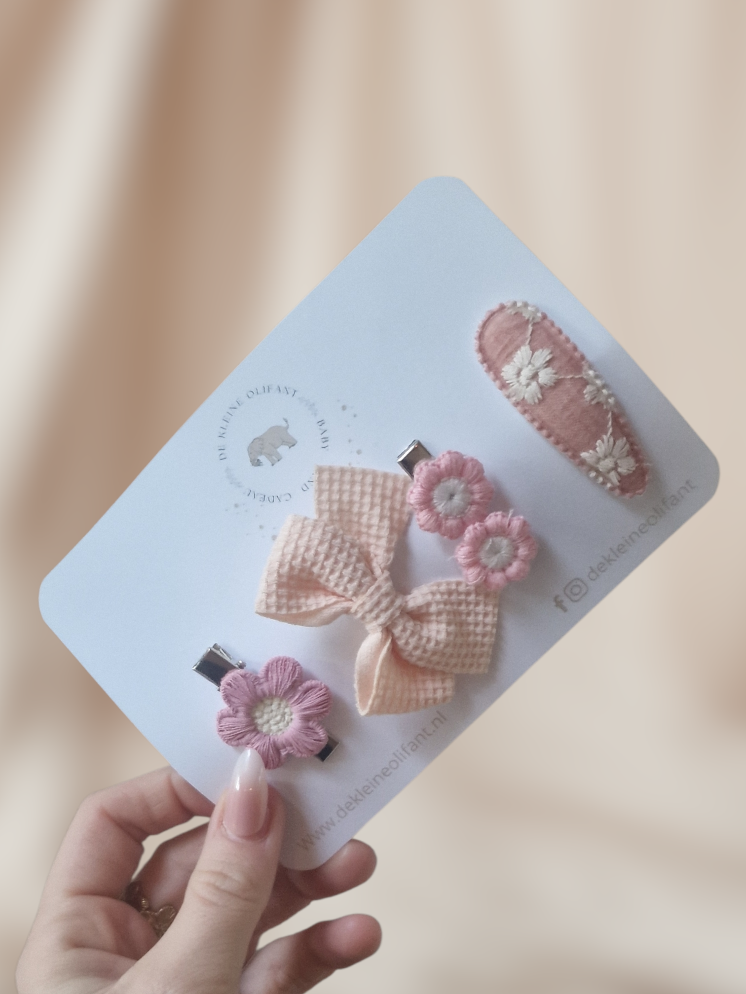 Haarspeldjes Kind - Mix - Roze/Wit - Bloemen