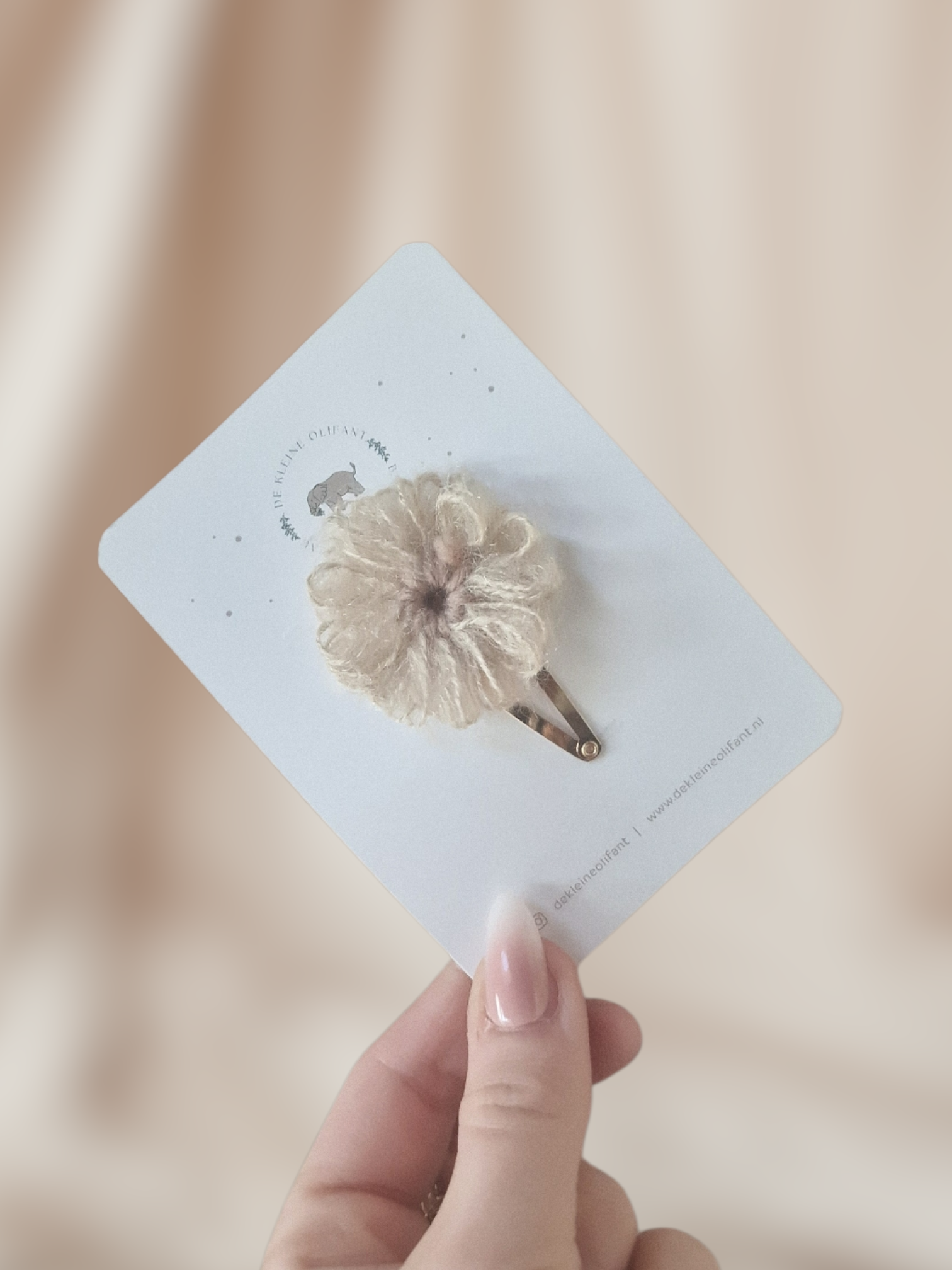 Haarspeldje Kind - Bloem - Zand