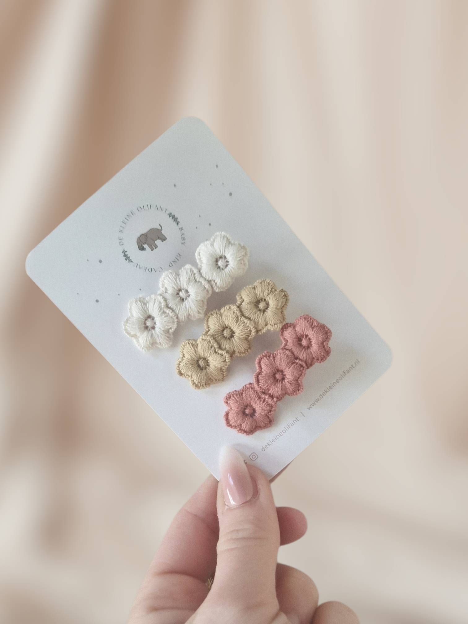 Haarspeldjes Kind - Bloemen - Oranje/Geel/Wit