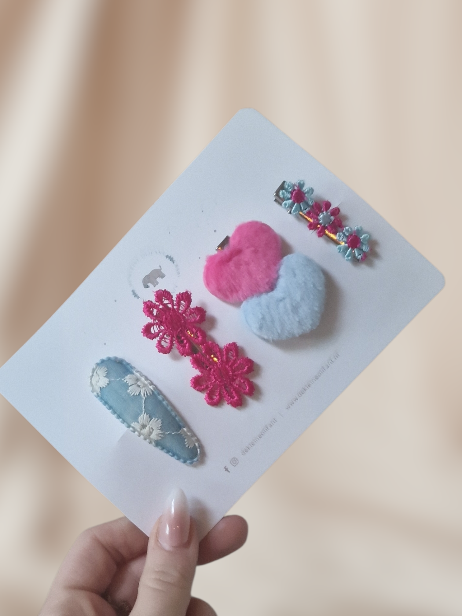 Haarspeldjes Kind - Mix - Blauw/Knal Roze