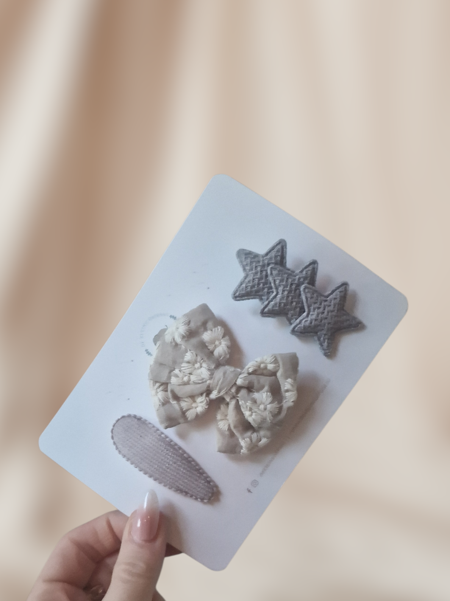 Haarspeldjes Kind  - Grijs - Ster/Strik/Neutraal