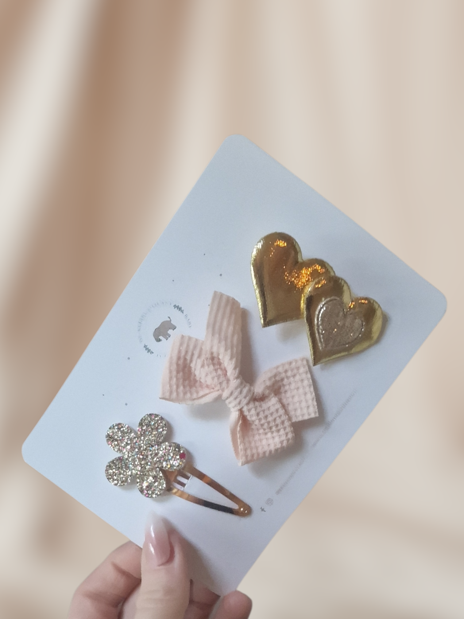 Haarspeldjes Kind - Goud/Strik