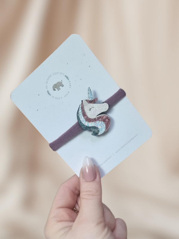 Haarelastiek Kind - Glitter/Unicorn