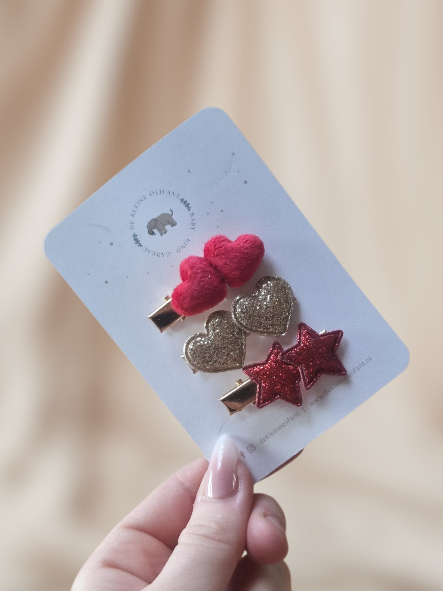 Haarspeldjes Baby - Rood/Ster