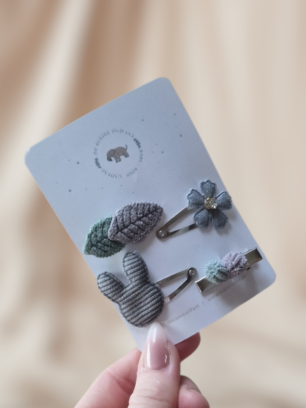 Haarspeldjes Baby - Mix - Groen/Grijs