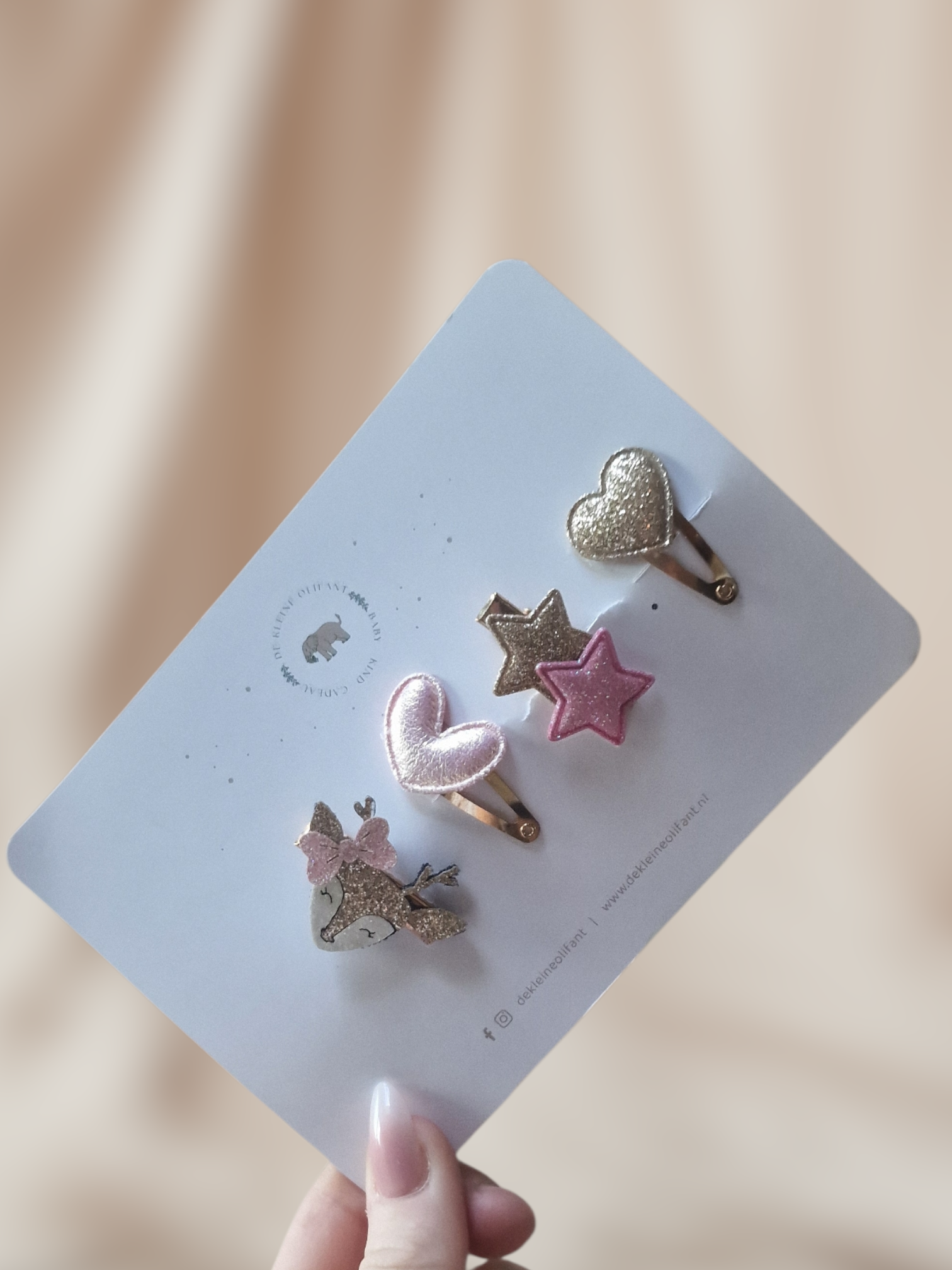 Haarspeldjes Baby - Rendier/Ster