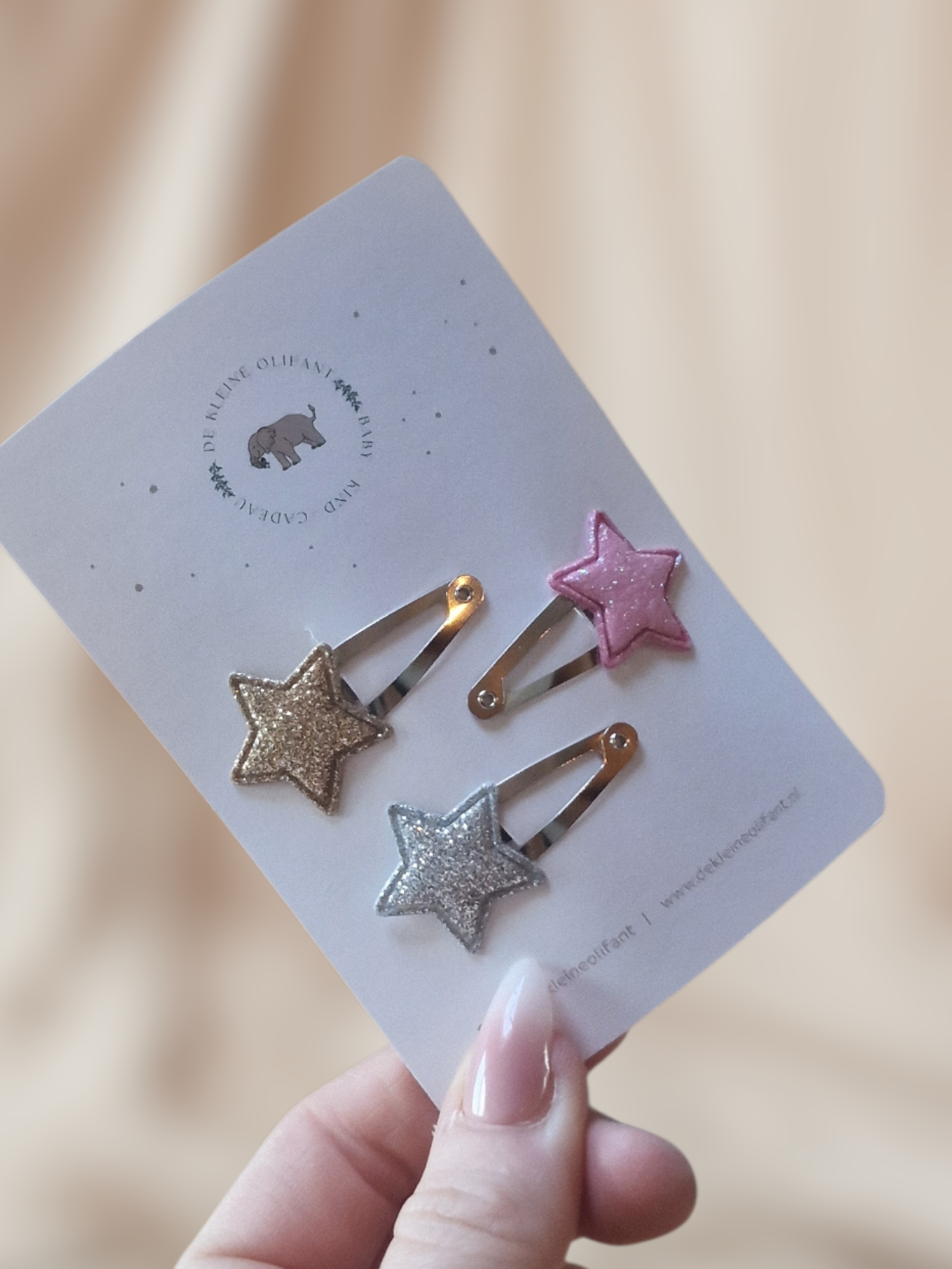 Haarspeldjes Baby - Sterren - Goud/Roze/Zilver