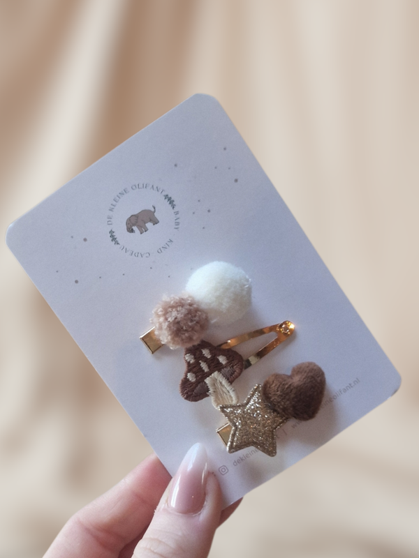 Haarspeldjes Baby - Mix - Glitter Ster