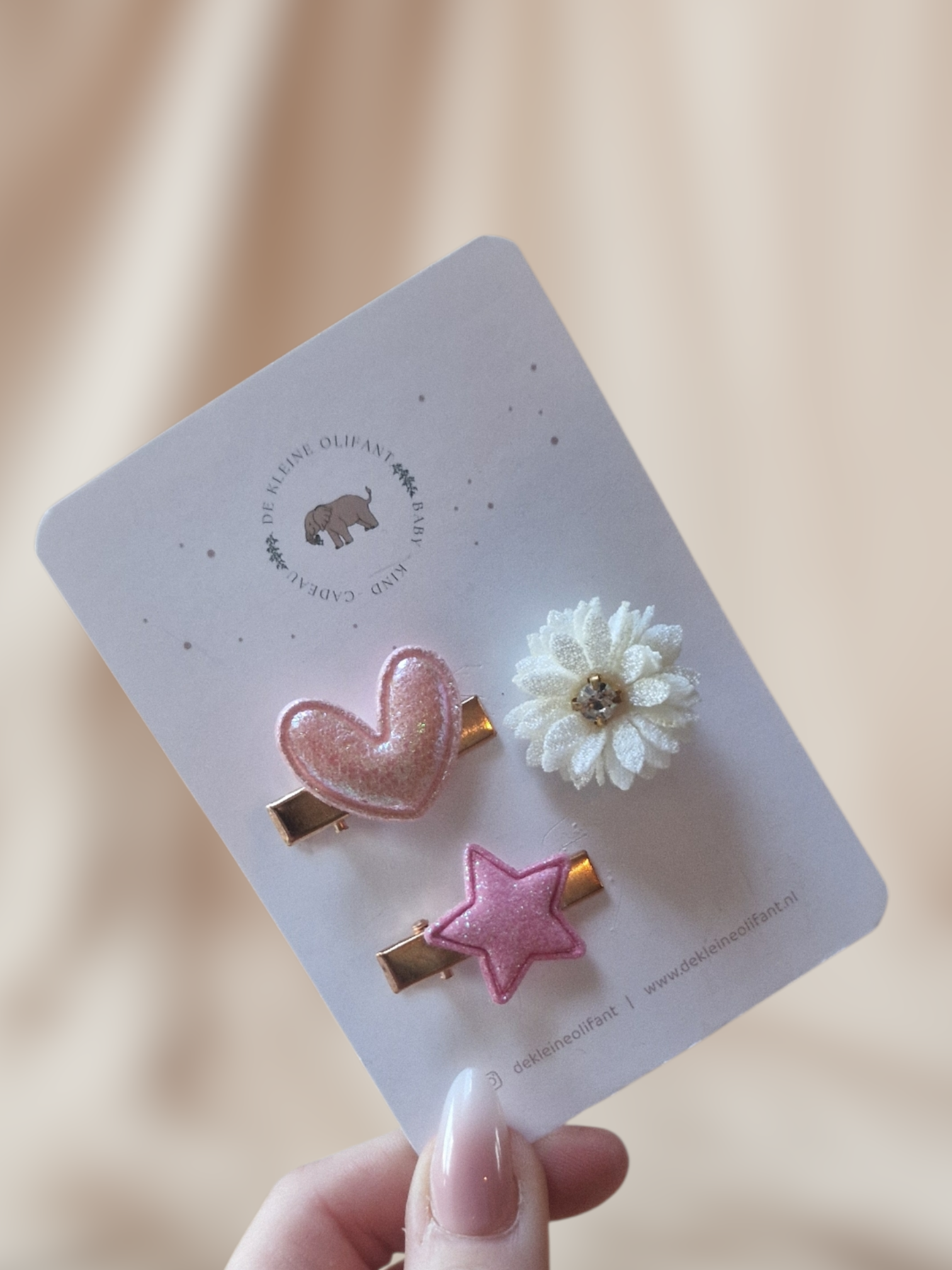 Haarspeldjes Baby - Roze/Crème