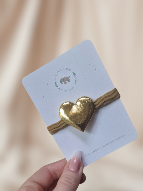 Haarelastiek Kind - Goud/Hart