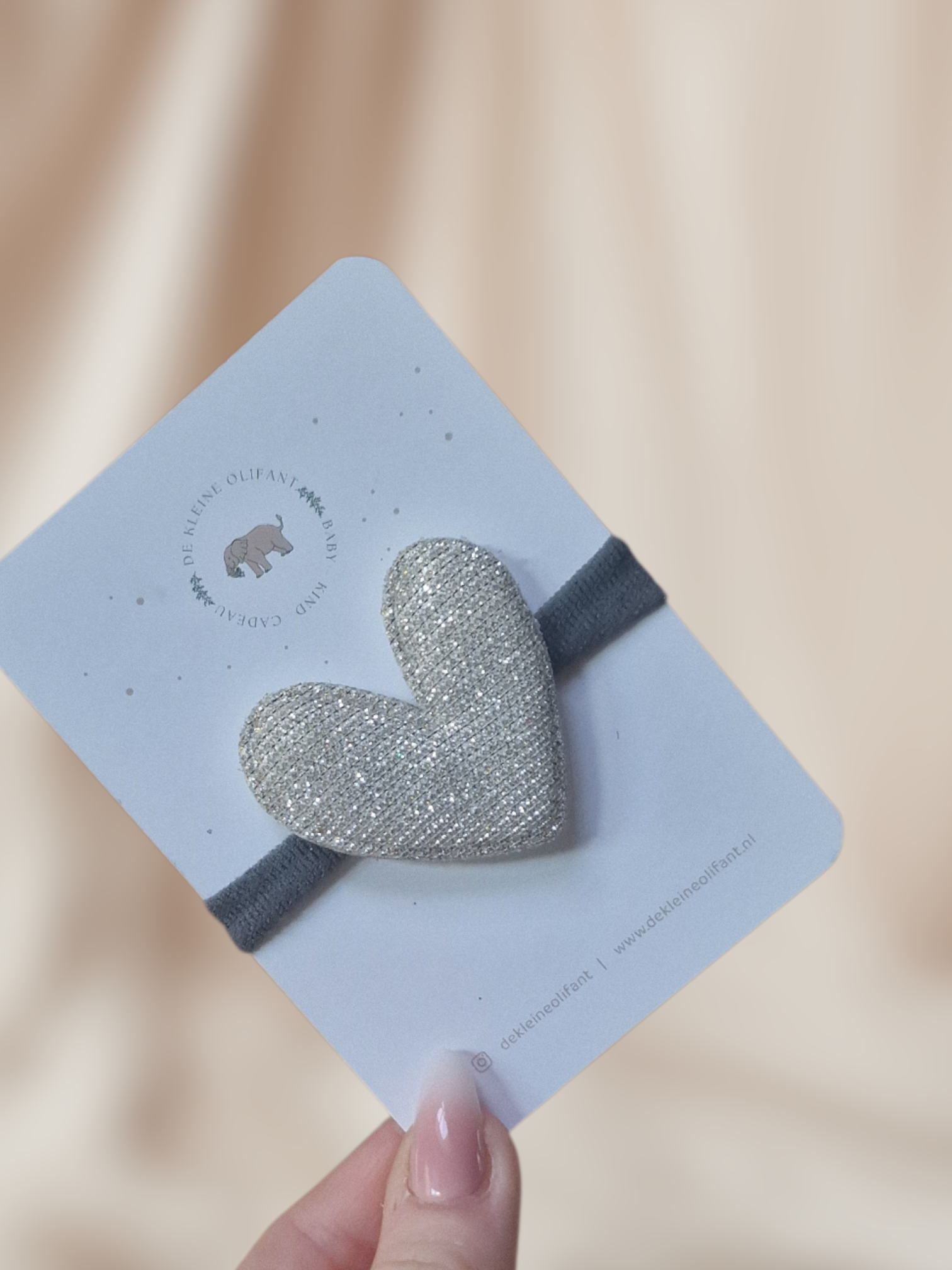 Haarelastiek Kind - Glitter/Hart