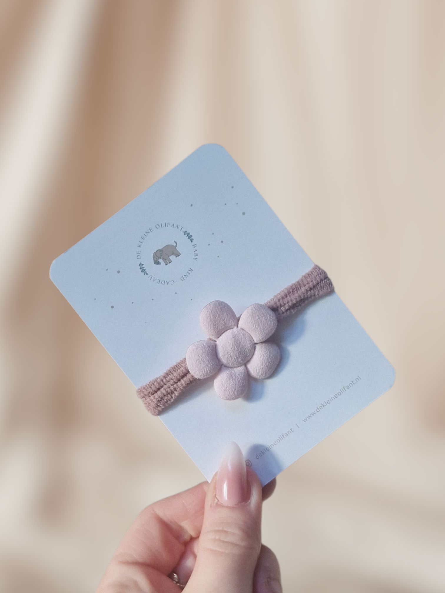 Haarelastiekje Kind - Bloem - Licht Roze