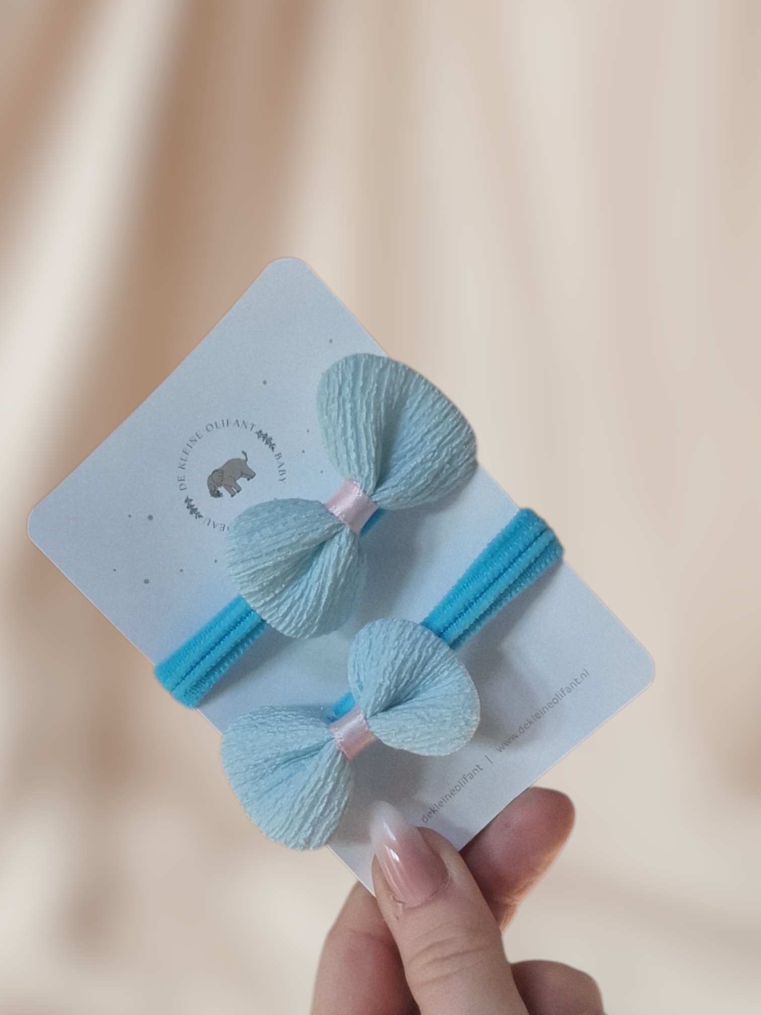 Haarelastiekjes Kind - Strik - Blauw