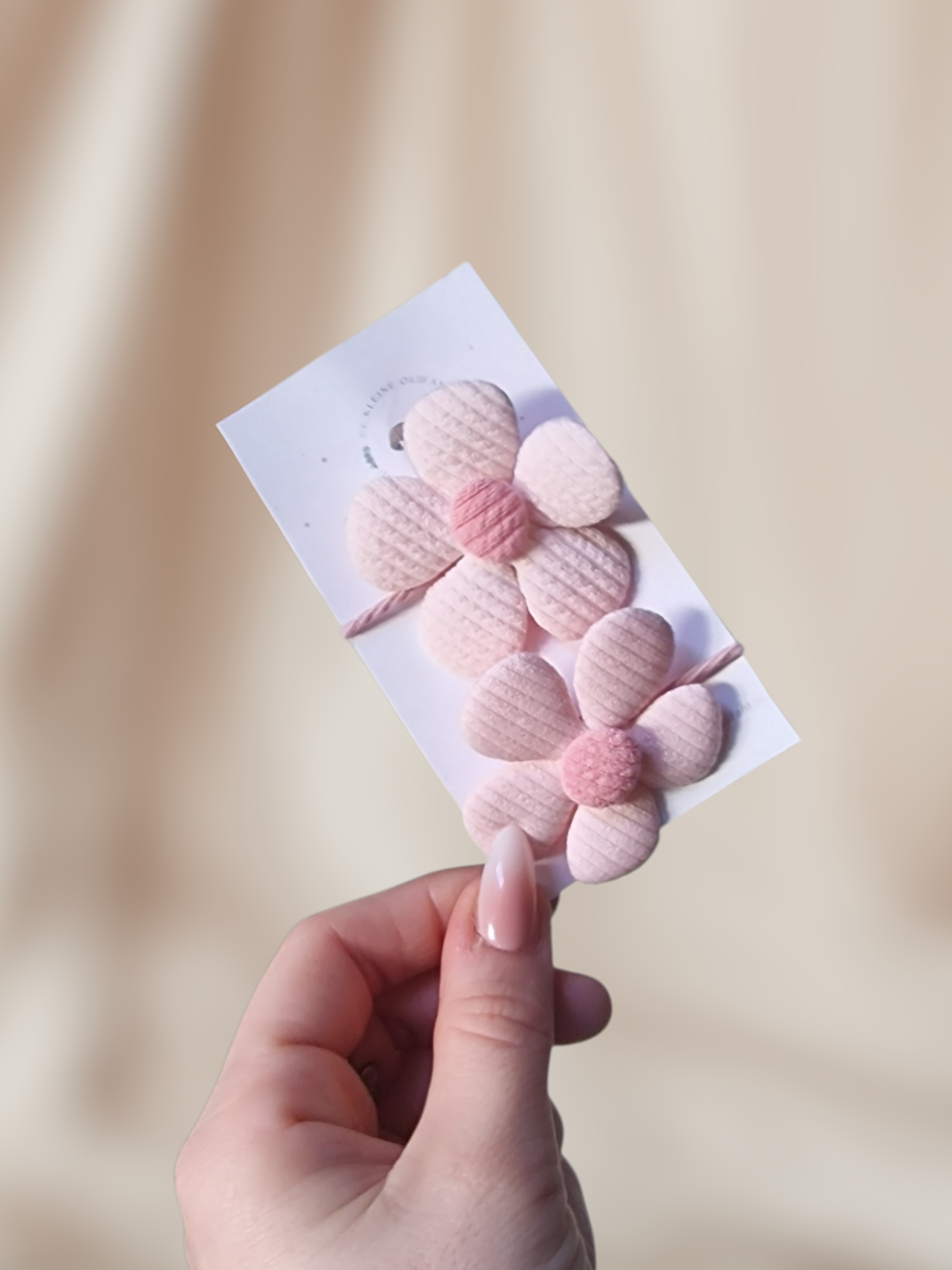 Haarelastiekjes Kind - Bloem - Licht Roze/Roze