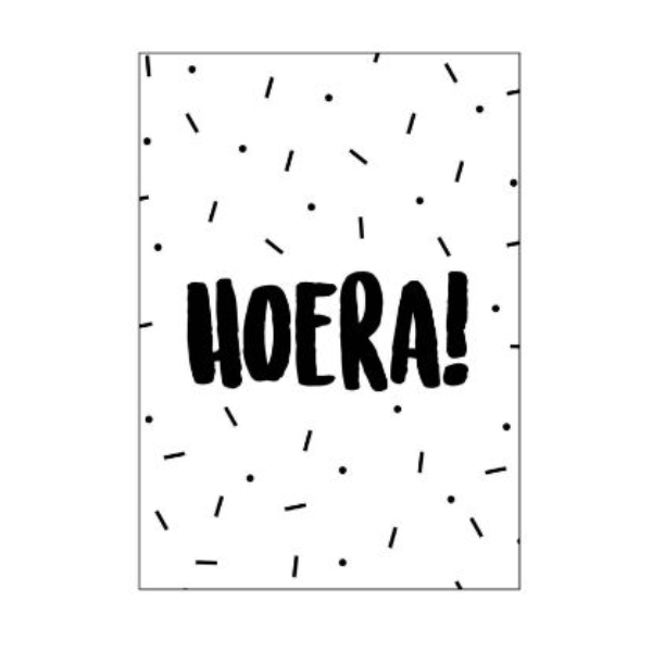Wenskaart - Hoera