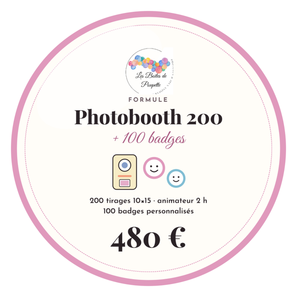 Pack Photobooth 200 + 100 badges
