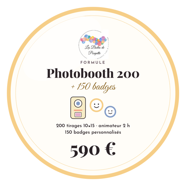Pack Photobooth 200 + 150 badges