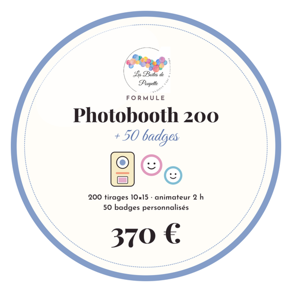 Pack Photobooth 200 + 50 badges