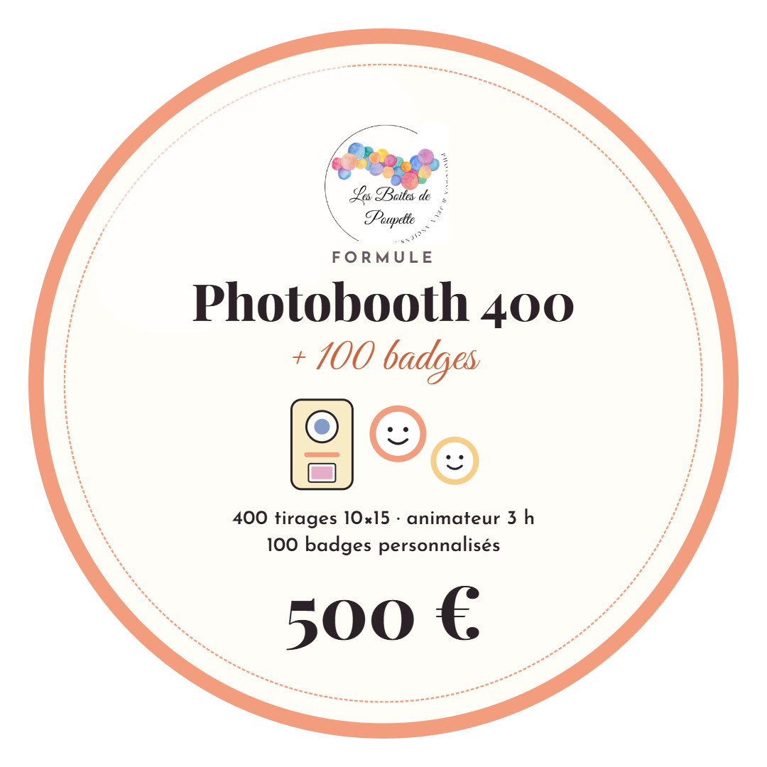 Pack Photobooth 400 + 100 badges