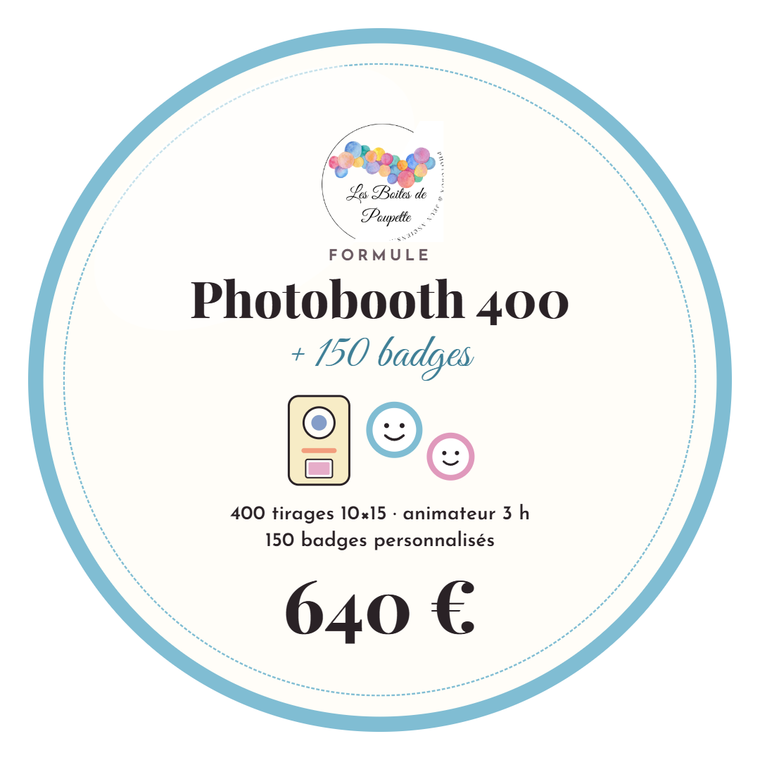 Pack Photobooth 400 + 150 badges