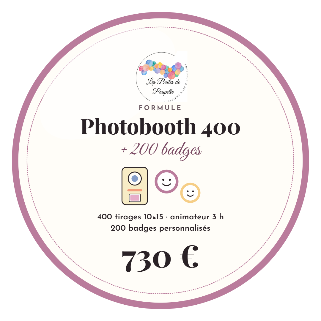 Pack Photobooth 400 + 200 badges