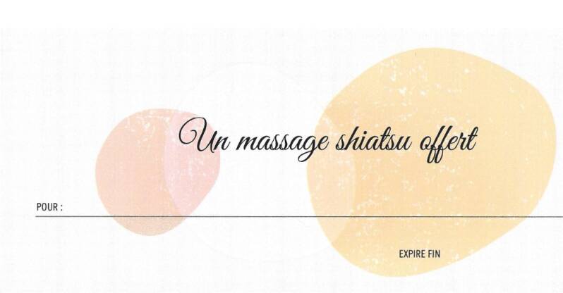 Carte cadeau 2025 pour un massage shiatsu à Arles 13200