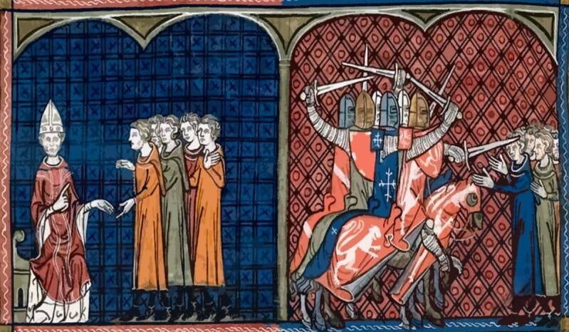 Grabado medieval Cátaros