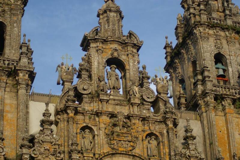 Detalle de la fachada del Obradoiro, Catedral de Santiago de Compostela