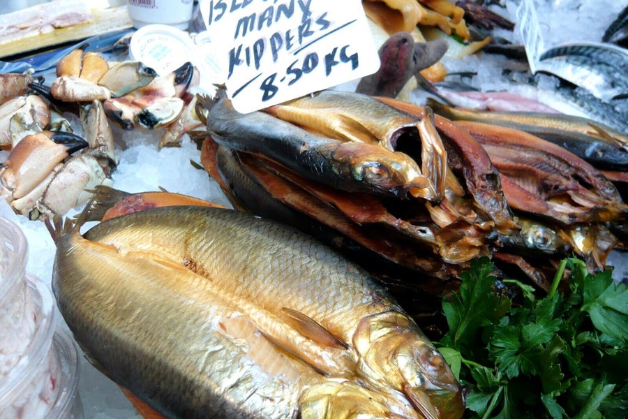 Distintos pescados para indicar la gastronomia en la isla de man