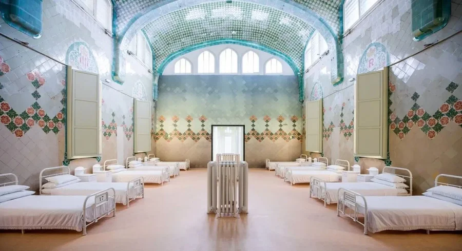 Habitacion con camas para pacientes Hospital de Sant Pau