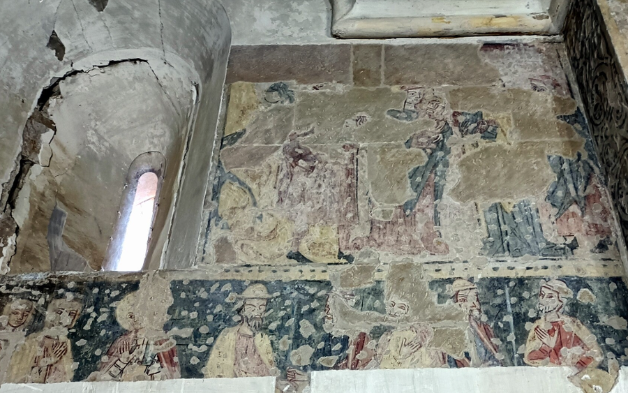 Detalle muro interior Iglesia de Santa María Magdalena – Cofita, Huesca