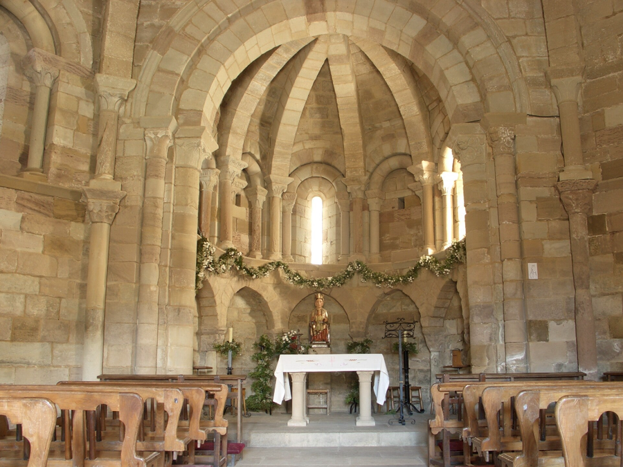 Interior Santa María de Eunate – Navarra