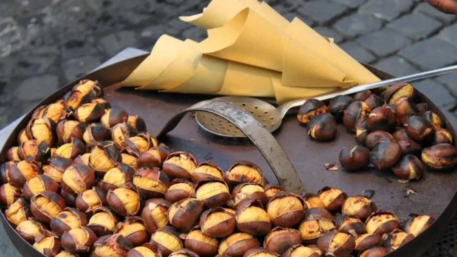 Castañas para la fiesta del Magosto, Ourense