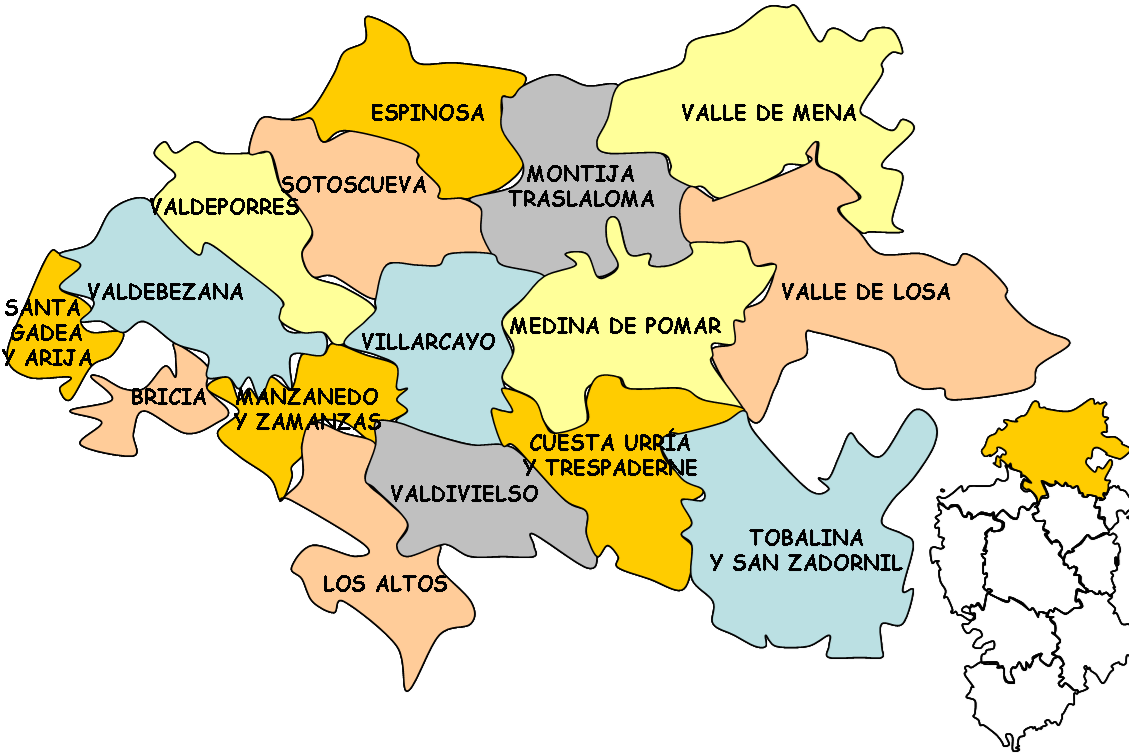 mapa de las merindades
