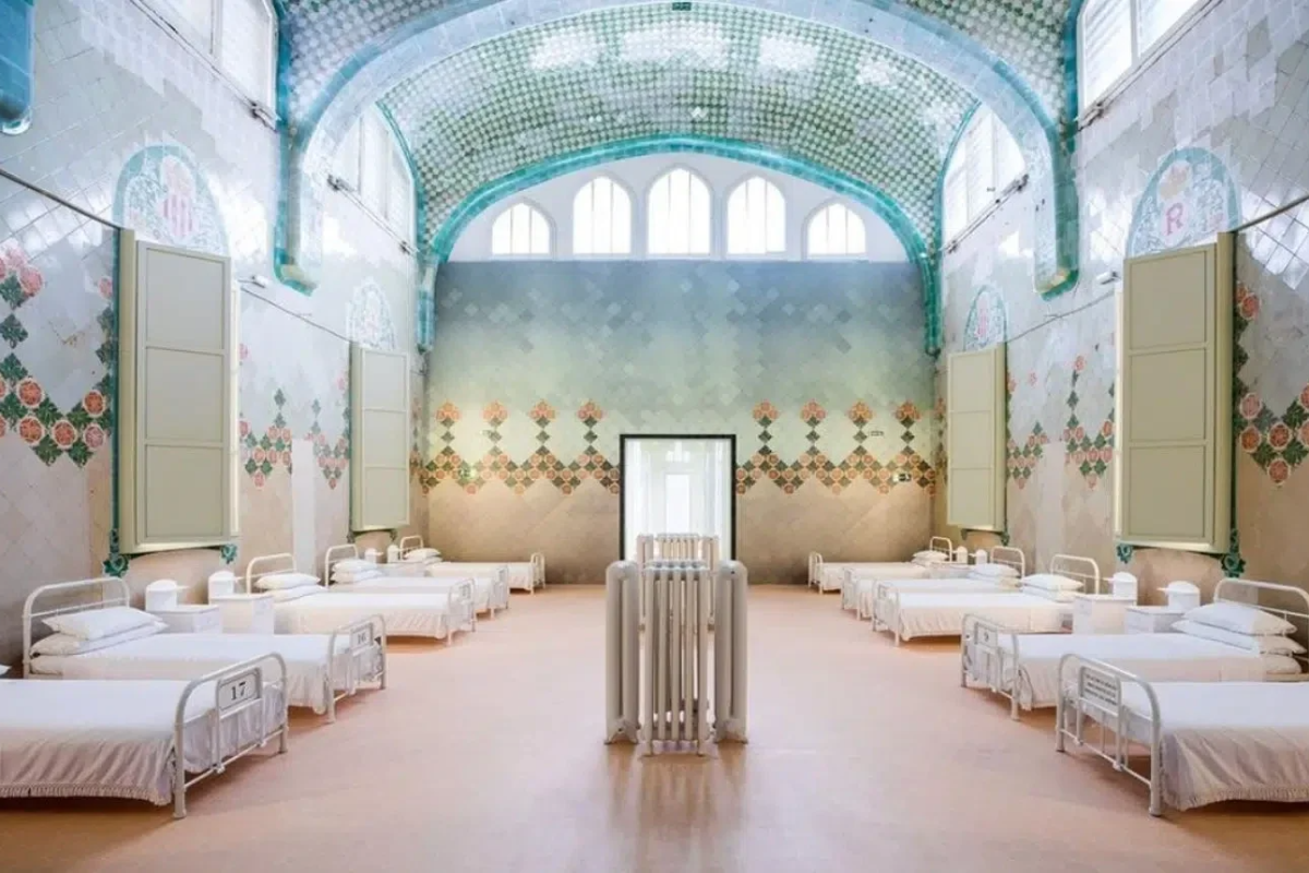 Habitacion con camas para pacientes Hospital de Sant Pau