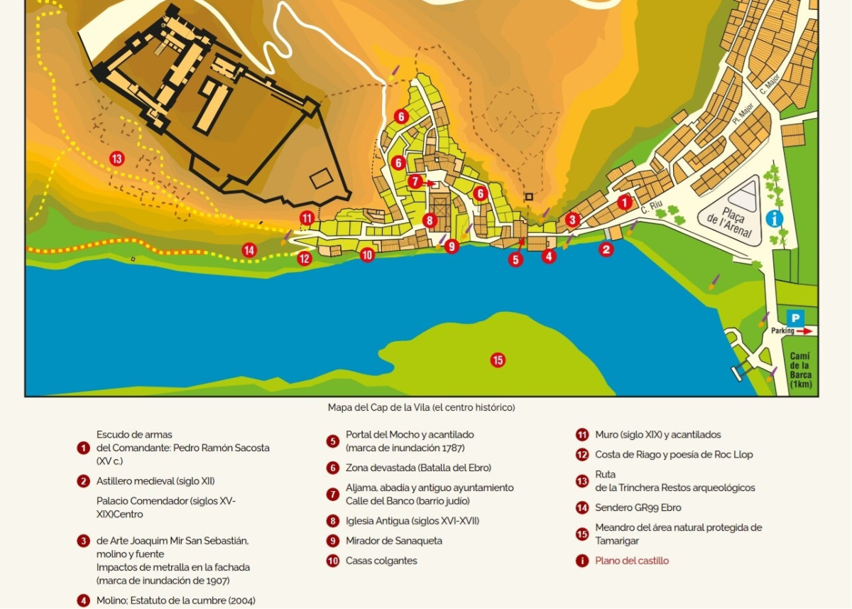 Mapa turístico Miravet