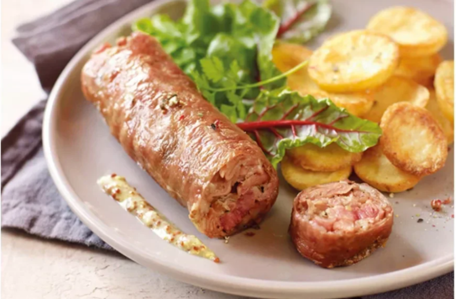 Andouillette de Troyes Embutido artesanal elaborado con intestinos de cerdo,