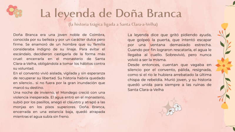 Leyenda Doña Branca, Santa Clara a Velha