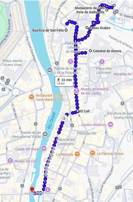 mapa recorrido temps de flors
