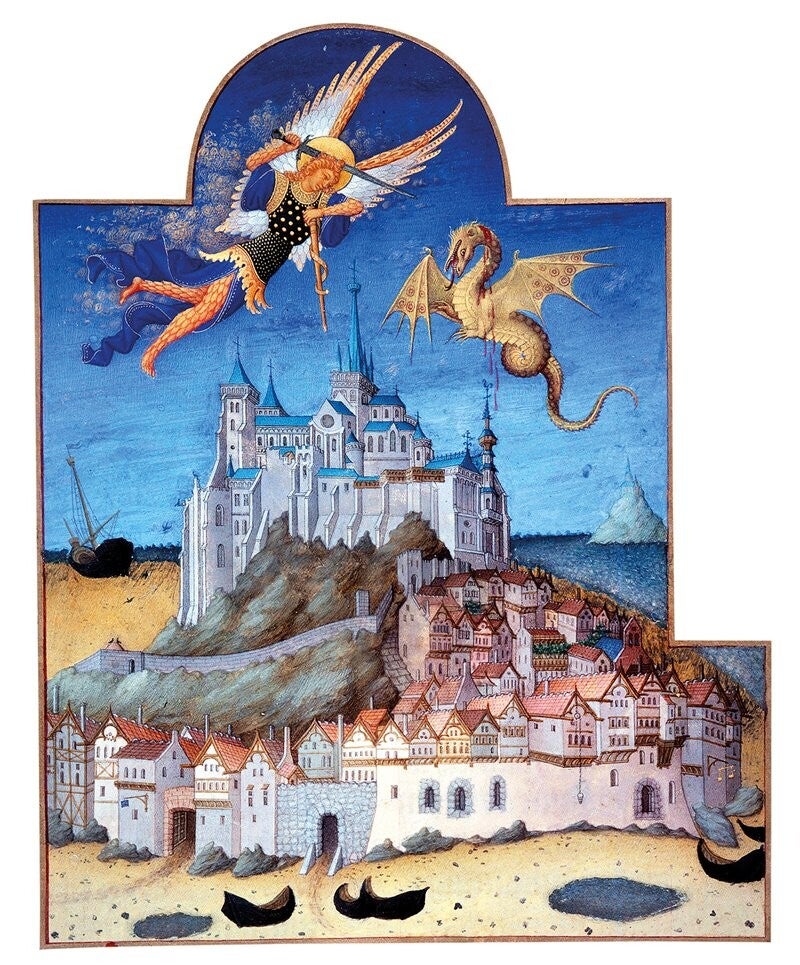San Miguel y el Dragon en el Mont - Sant- Michael