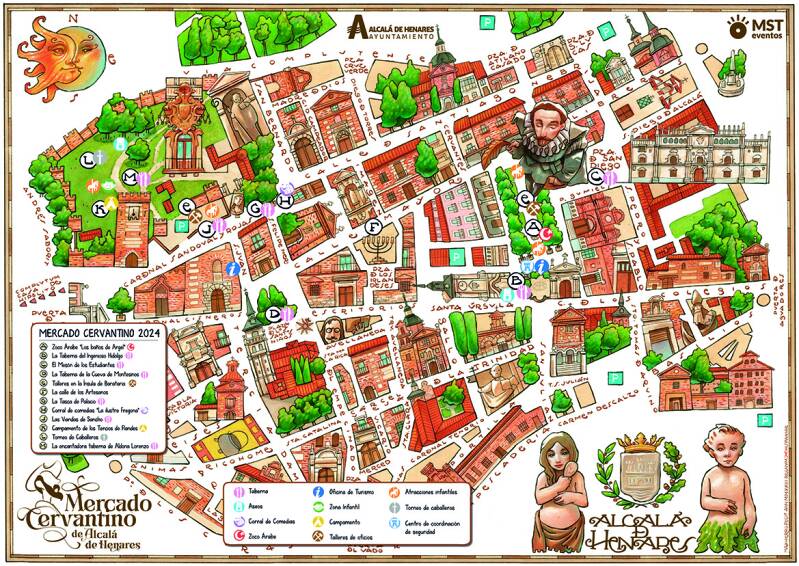 Mapa Mercado Cervantino Alcalá de Henares
