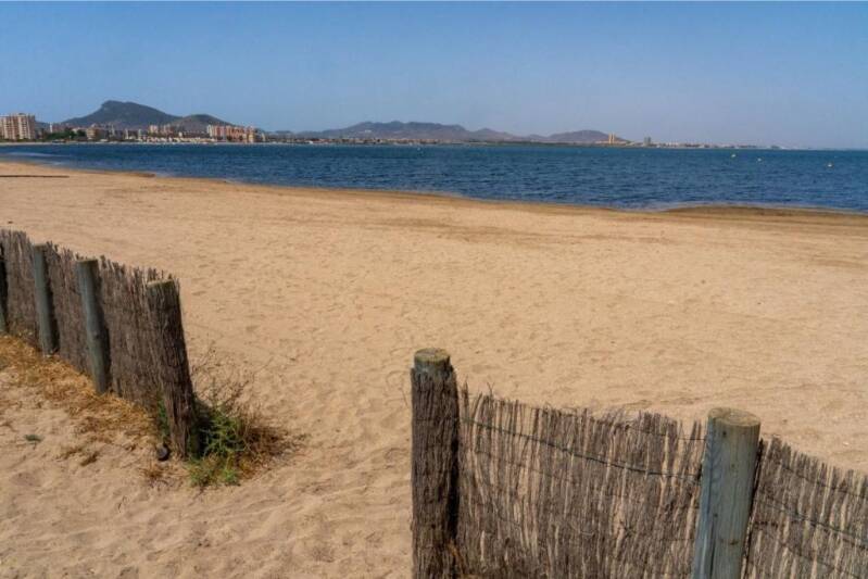 Playa de Los Alemanes, situada en La Manga del Mar Menor