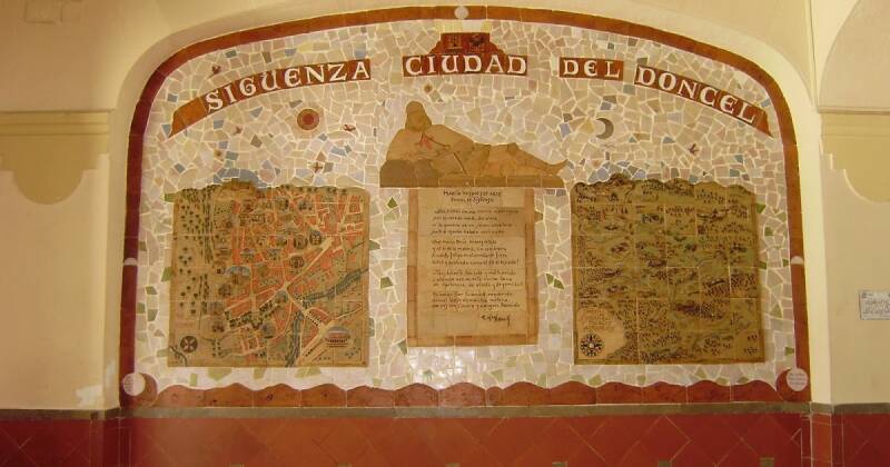 Mosaico con mapas de Sigüenza
