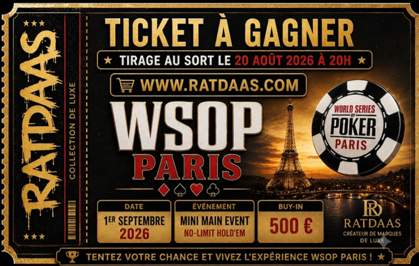 Ticket Numéroté WSOP PARIS 2026 "Mini Main Event 550€