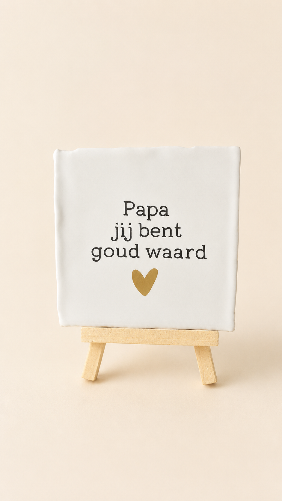 Tegeltje papa wit