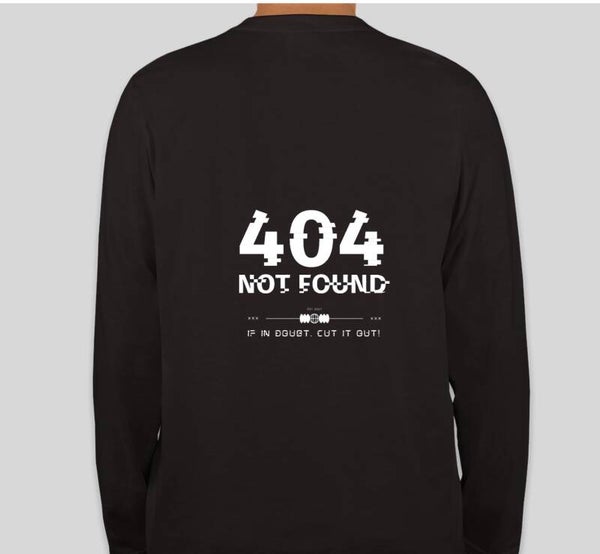 Black Softstyle Long Sleeve ‘Not Found’ T-shirt