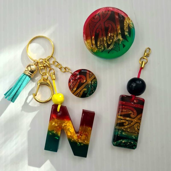 Resin Māori Keychain Set - 3 Peice