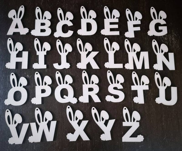 Alfabet letters voor Paasboom